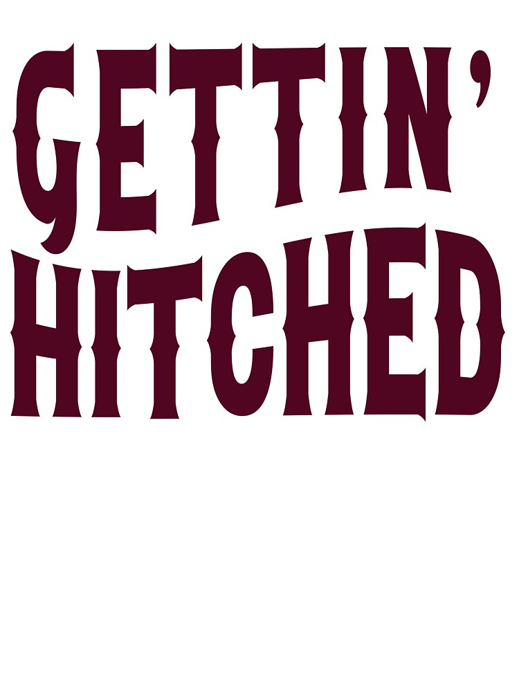 Nashville Bachelorette Party Gettin' Hitched Burgundy Wine Gift for Bride by mysticblvd