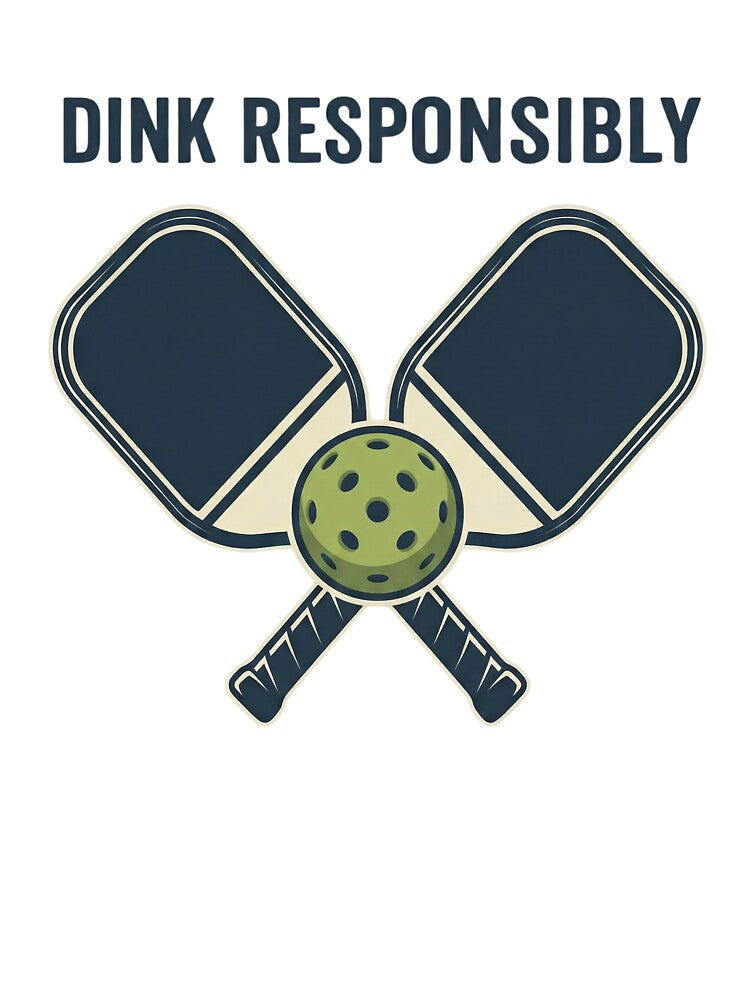 Dink Responsibly Pickleball Funny Sports Pun by SocialStaticz