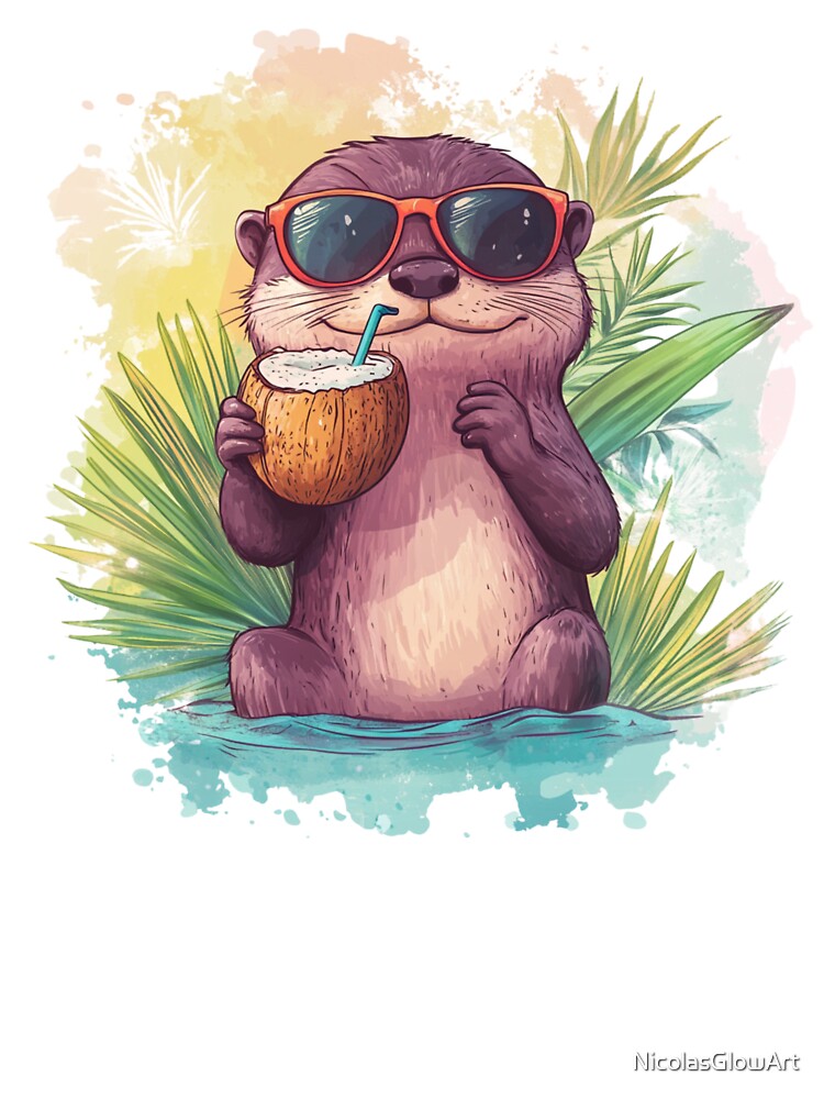 Summer Otter Vibe by NicolasGlowArt