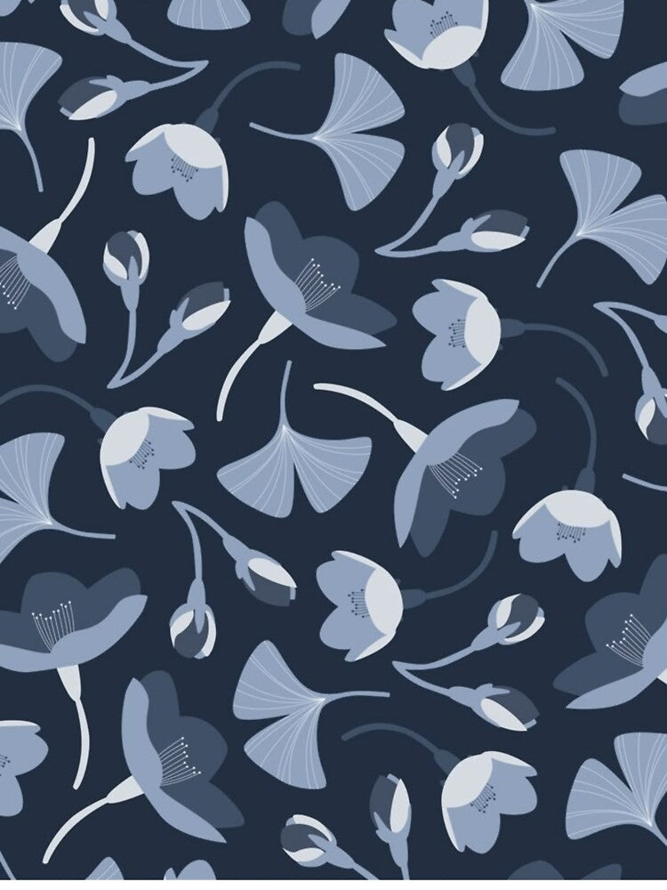 Flower design pattern blue by ItsAllYellow Unisex