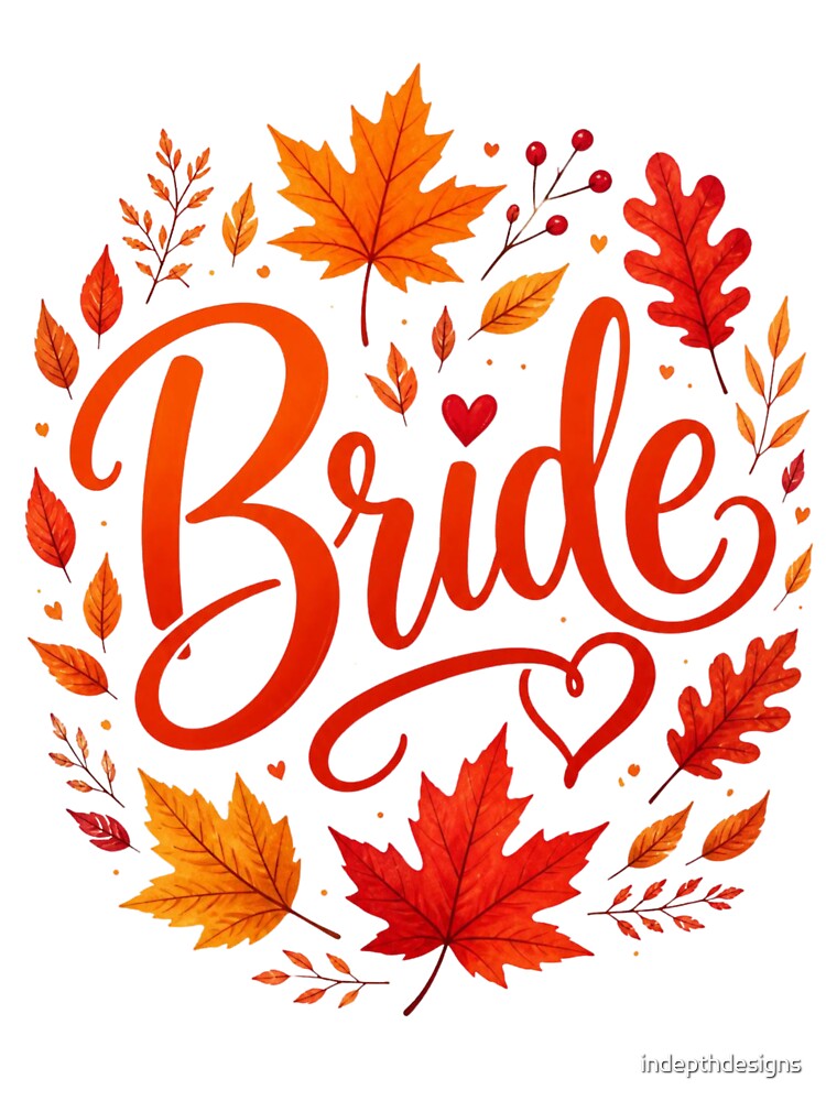 Fall Bride Typography by indepthdesigns