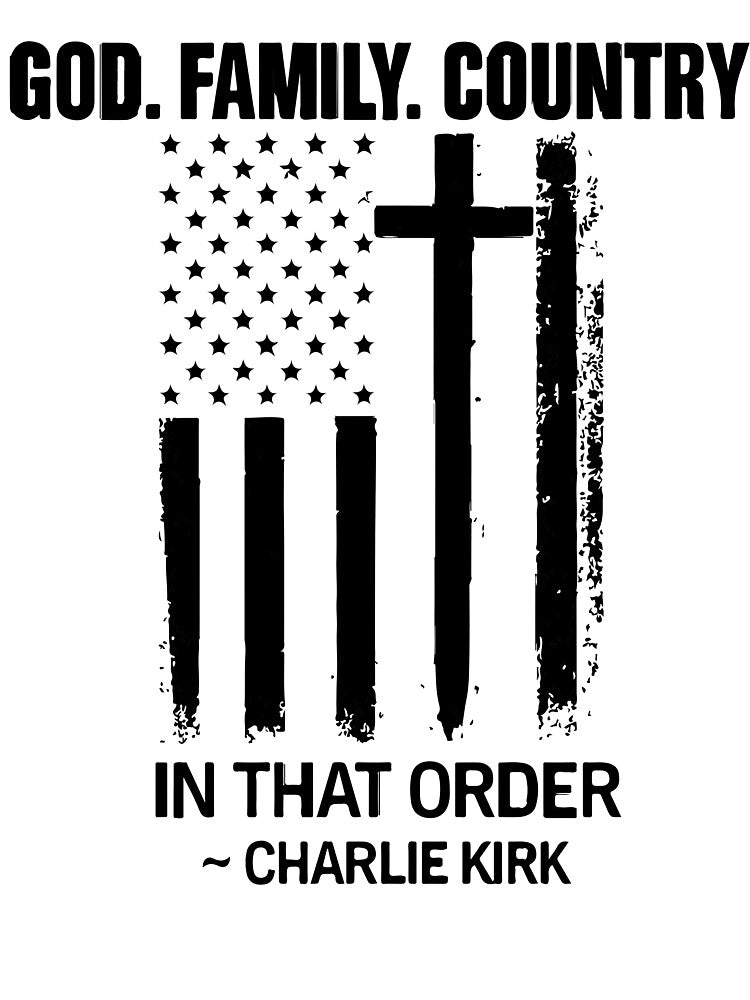 God Family Country , Christian American Flag Cross Sublimation by kiralynstration