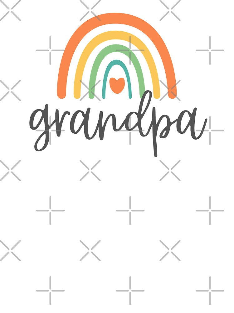 Grandpa - Colorful Rainbow - Heart - Family Reunion by patternjp