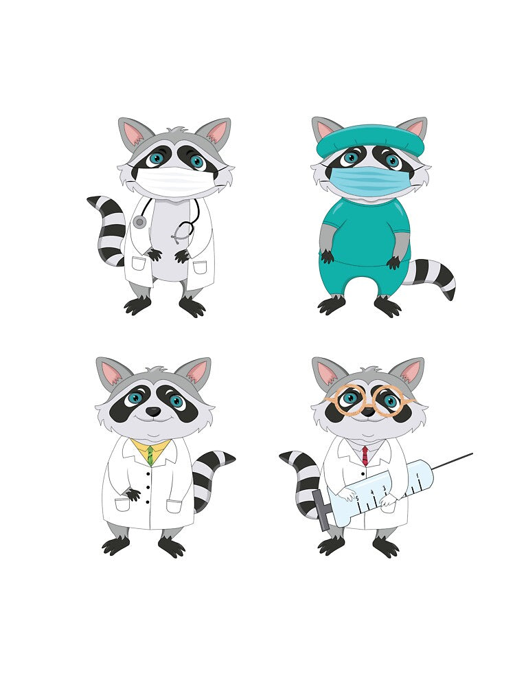 Raccoon Hospital Team by atedesigns