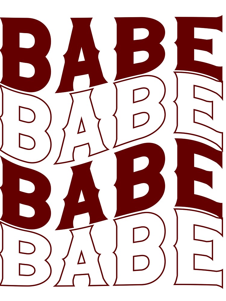 Nashville Bachelorette Party Babe Dark Red Gift for Bridesmaid by mysticblvd