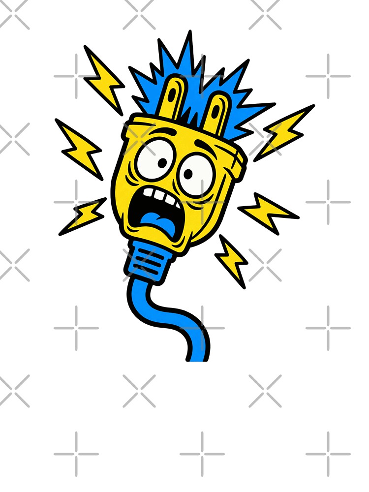 Electrician Humor Shocked Plug by Alphakenon