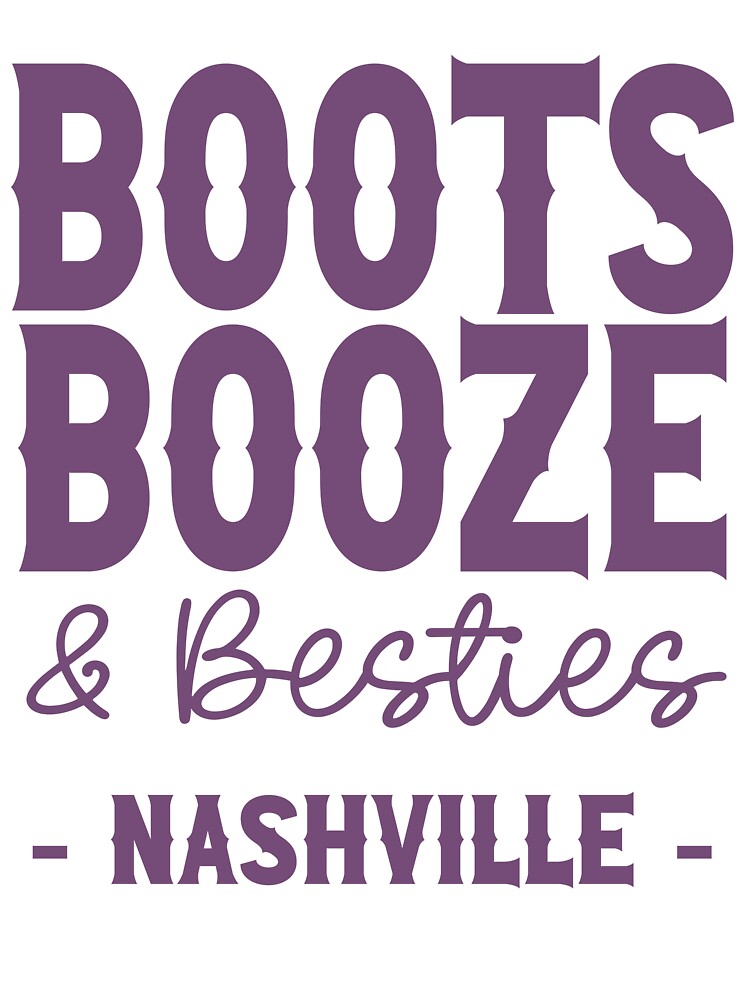 Nashville Bachelorette Party Lavender Boots Booze and Besties Country Western Design by mysticblvd