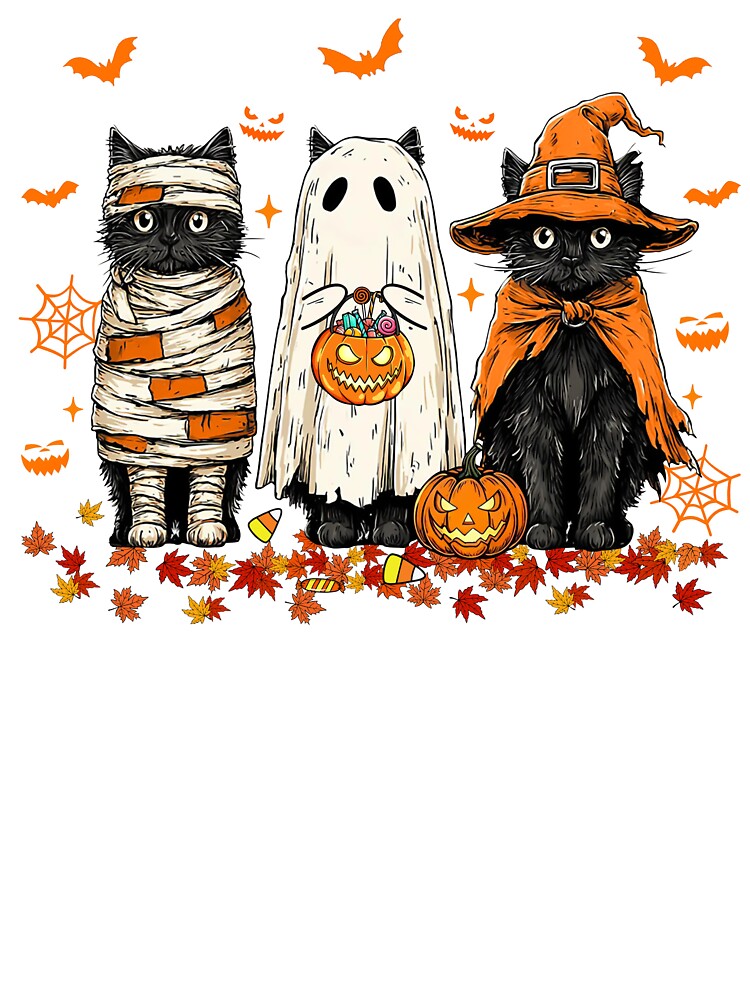 Retro Halloween Black Cat by laszlosaobere