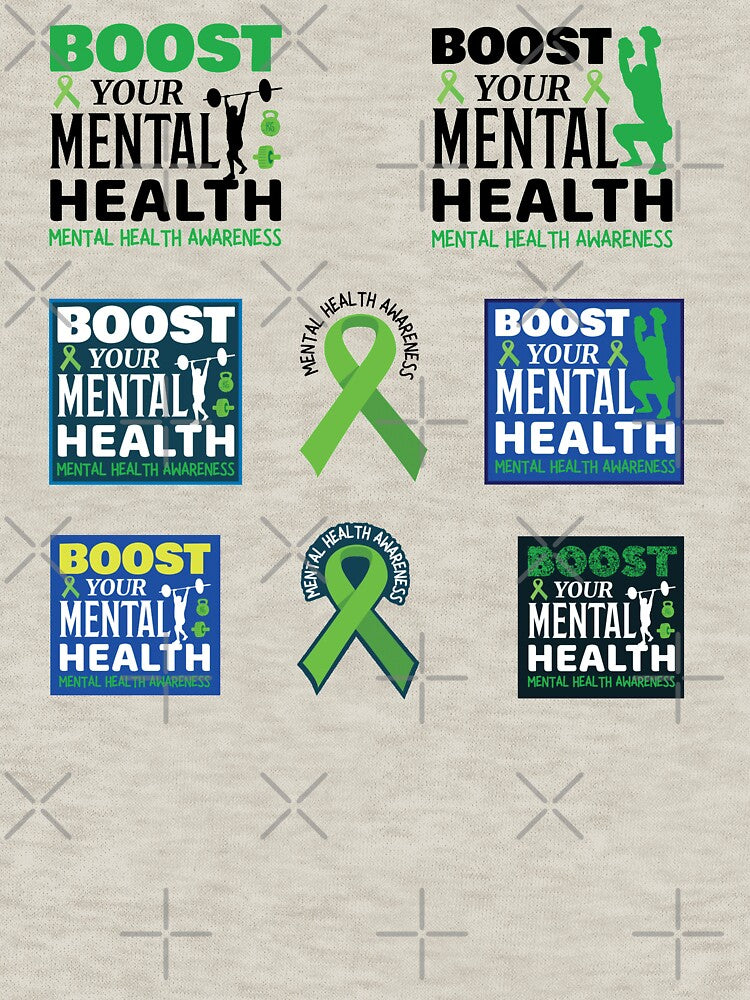 Mental Health Awareness - Boost Your Mental Health Stricker Pack by OwlCanvas