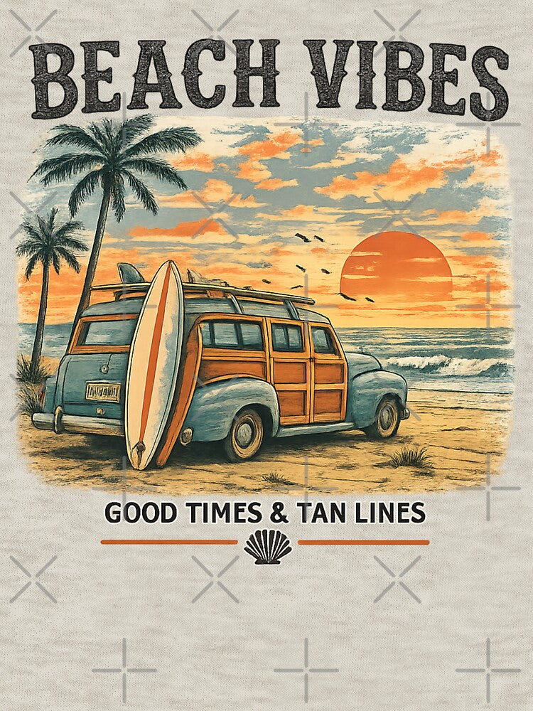 Beach Vibes Vintage Surf Van by ArcadiaSilence