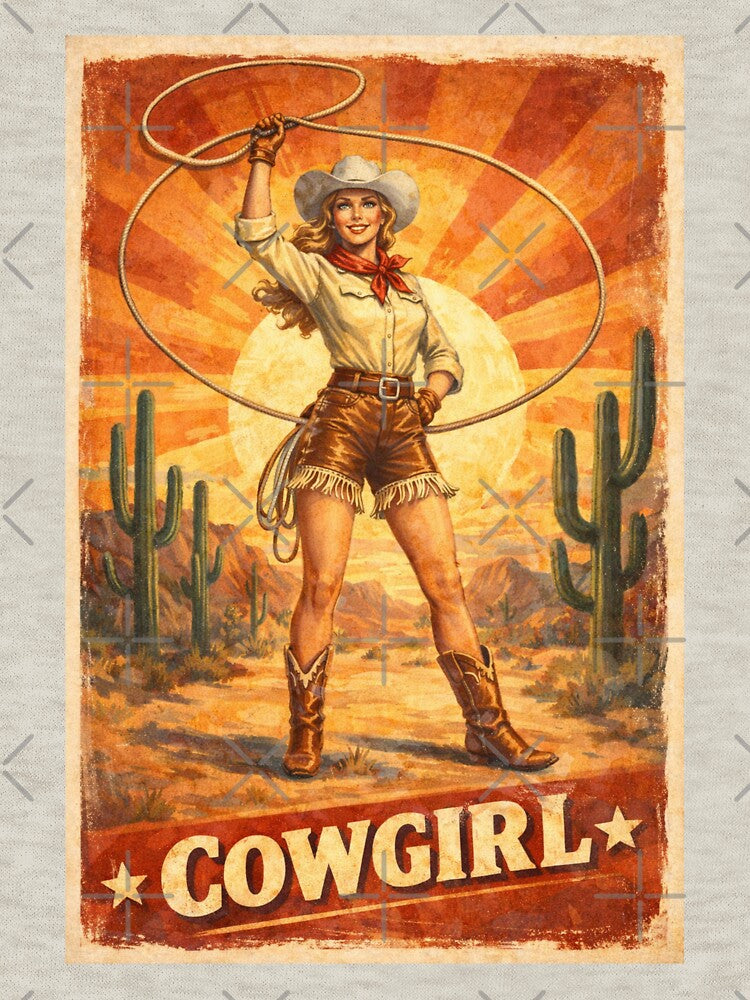 Vintage Cowgirl Sunset by Ivy-Triggs