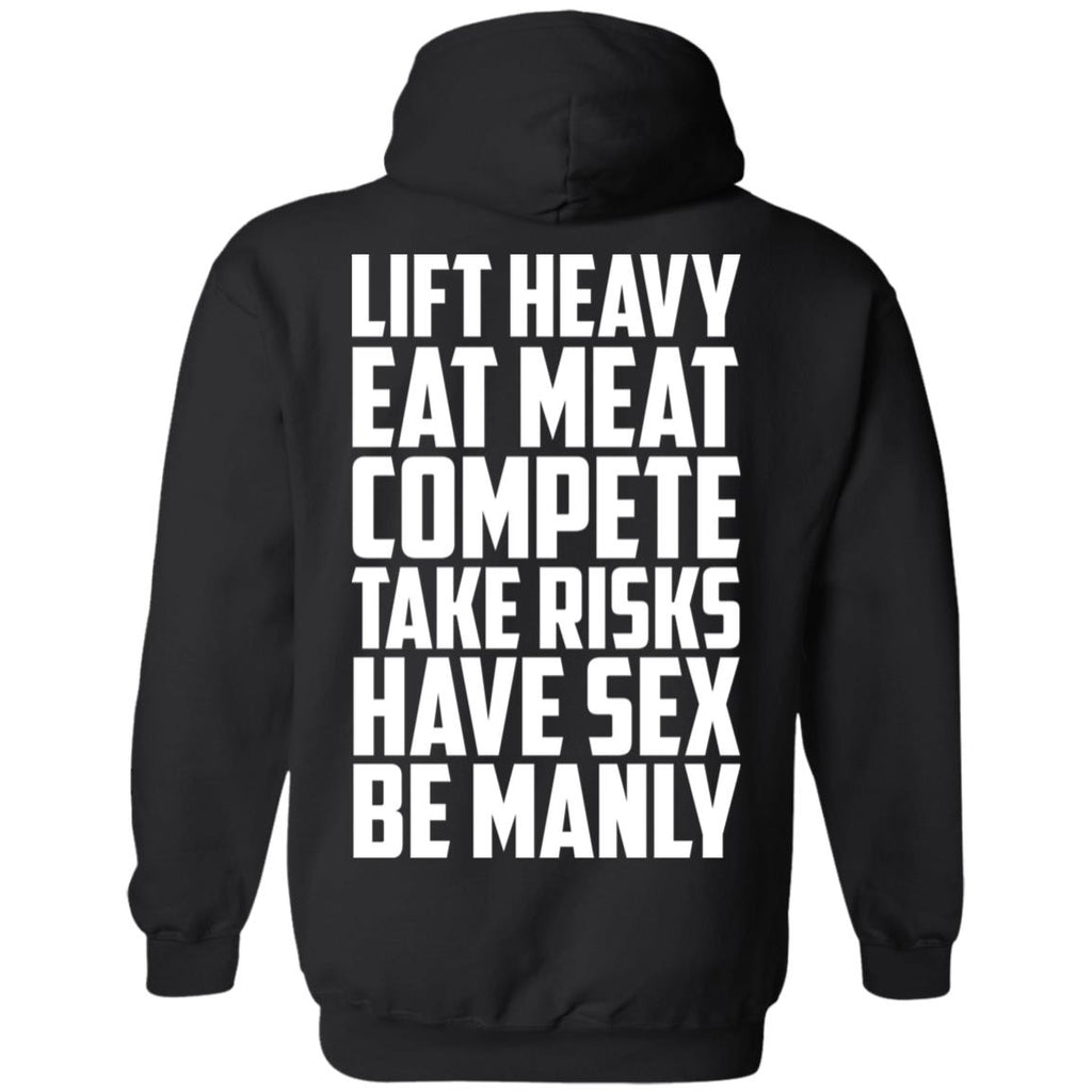 Life Heavy Eat Meat Compete Take Risks Have Sex Be Manly s, , Tank Unisex