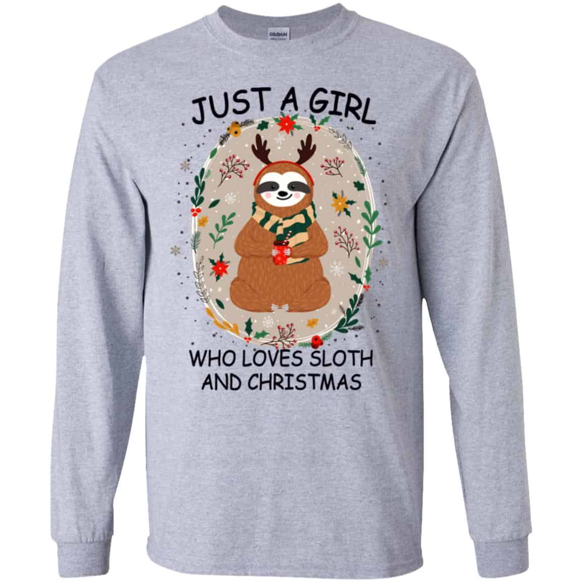 Just A Girl Who Loves Sloth And Christmas s, , Tank Unisex