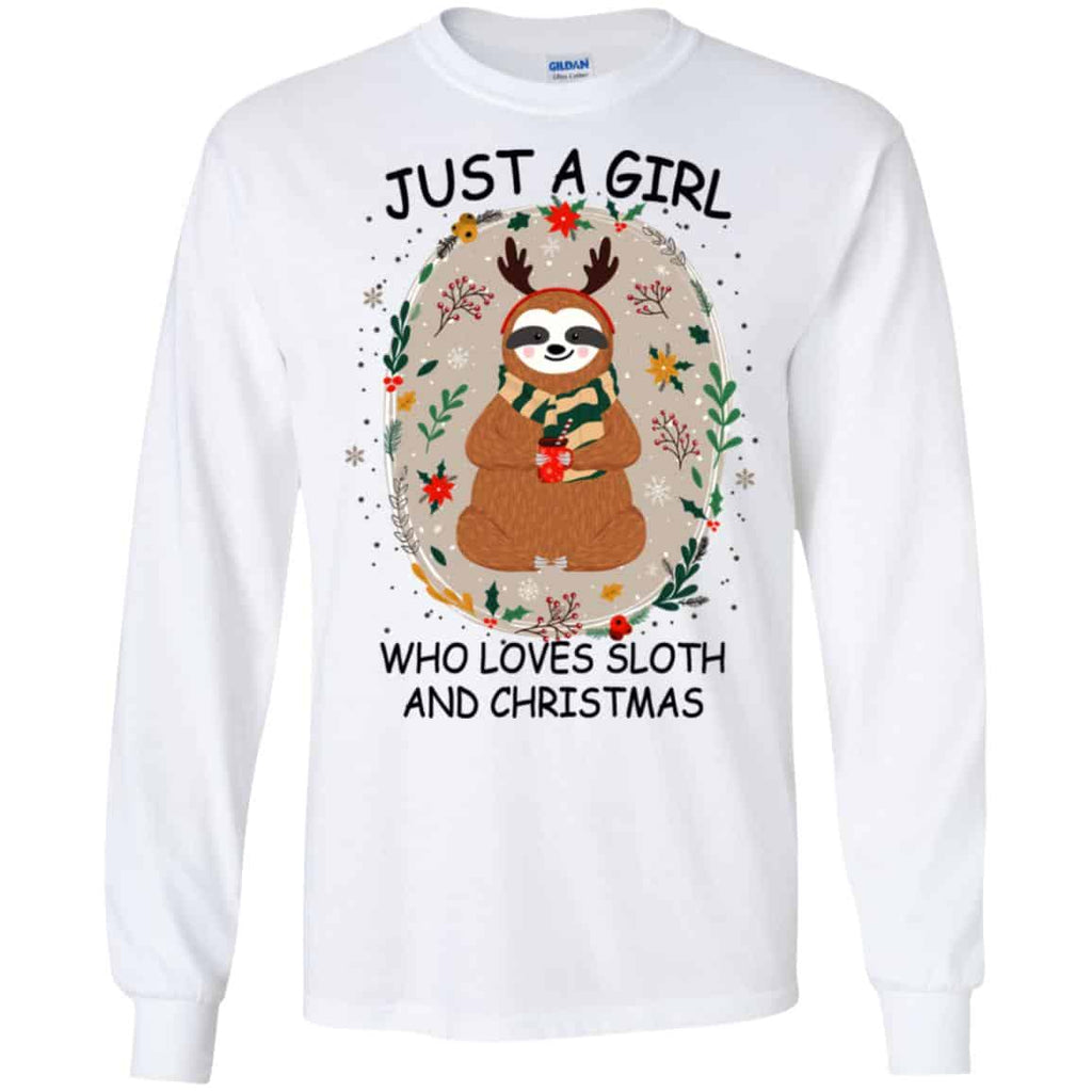 Just A Girl Who Loves Sloth And Christmas s, , Tank Unisex