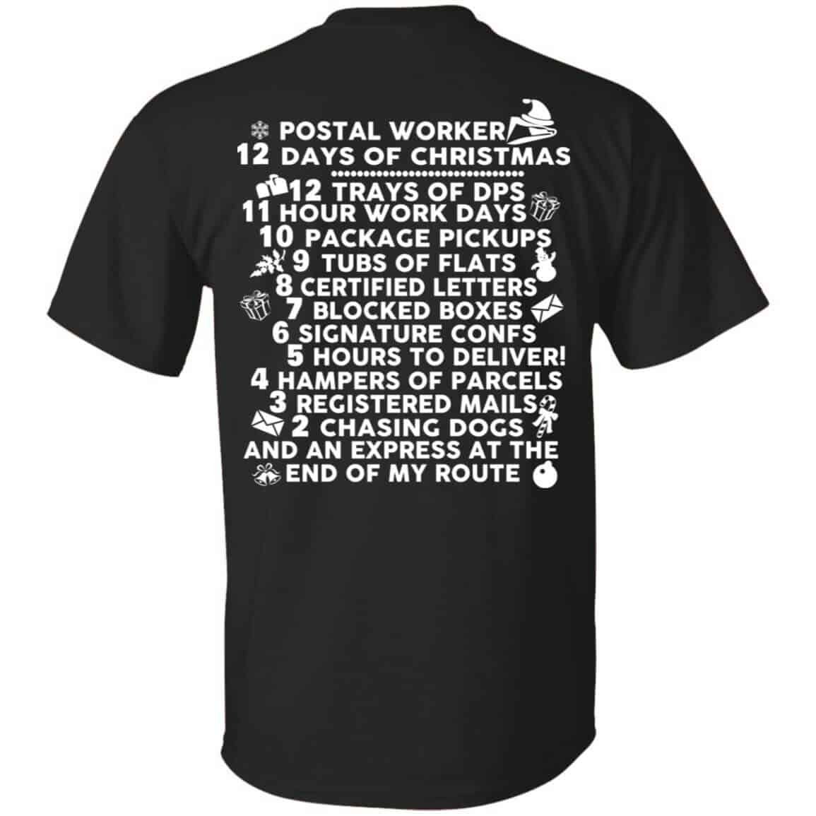 Postal Worker 12 Days Of Christmas s, , Tank Unisex