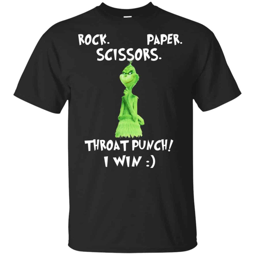The Grinch: Rock Paper Scissors Throat Punch I Win s, , Tank Unisex
