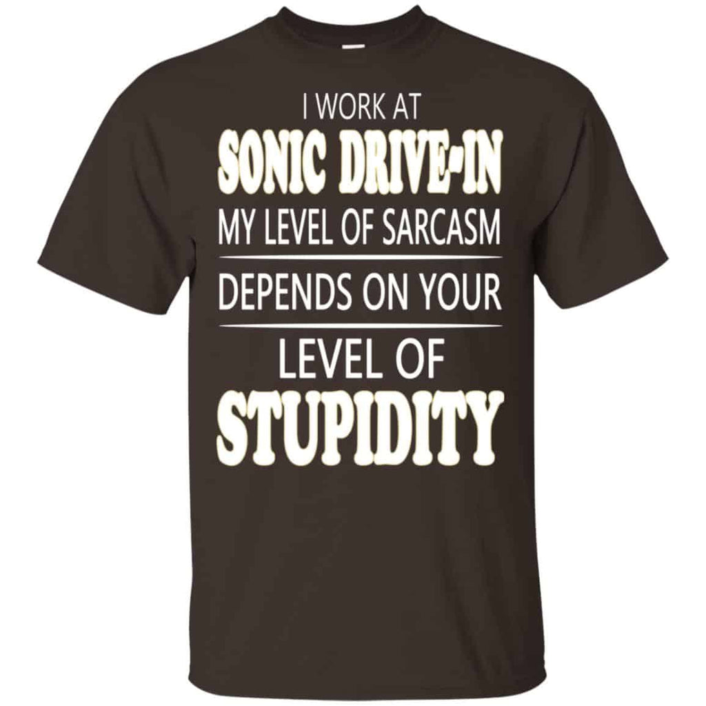 I Work At Sonic Drive-In My Level Of Sarcasm Depends On Your Level Of Stupidity s, , Tank