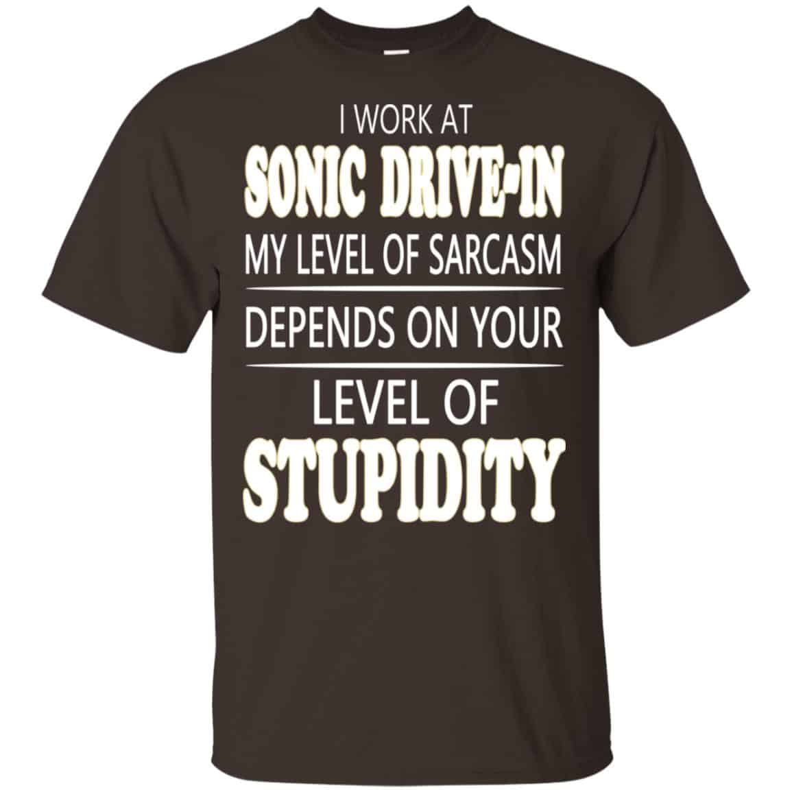 I Work At Sonic Drive-In My Level Of Sarcasm Depends On Your Level Of Stupidity s, , Tank