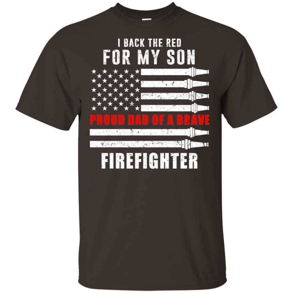 I Back The Red For My Son Proud Dad Of A Brave Firefighter s, , Tank Unisex