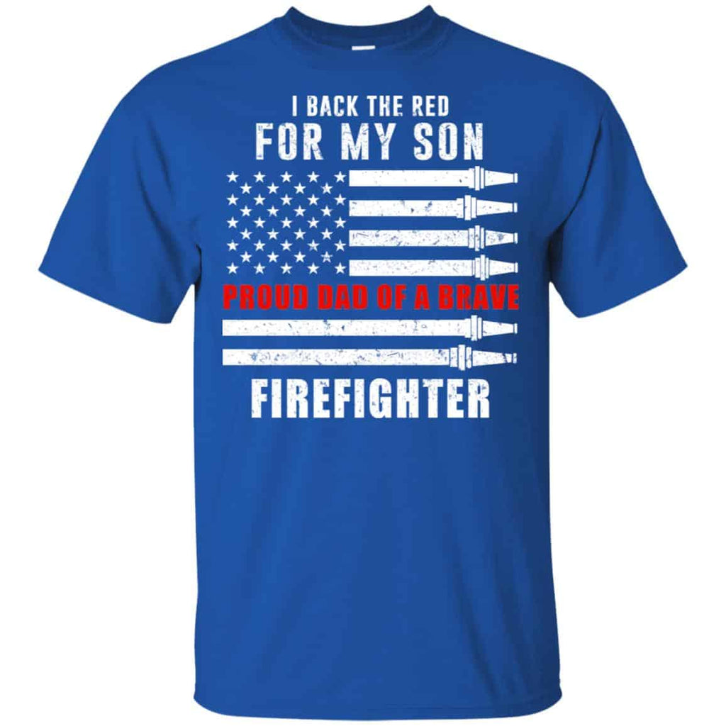I Back The Red For My Son Proud Dad Of A Brave Firefighter s, , Tank Unisex