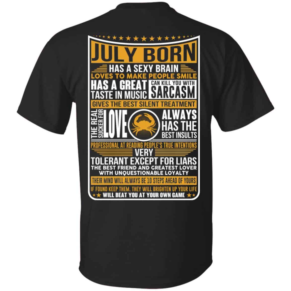 July Born Has A Sexy Brain Loves To Make People Smile s, , Tank Unisex