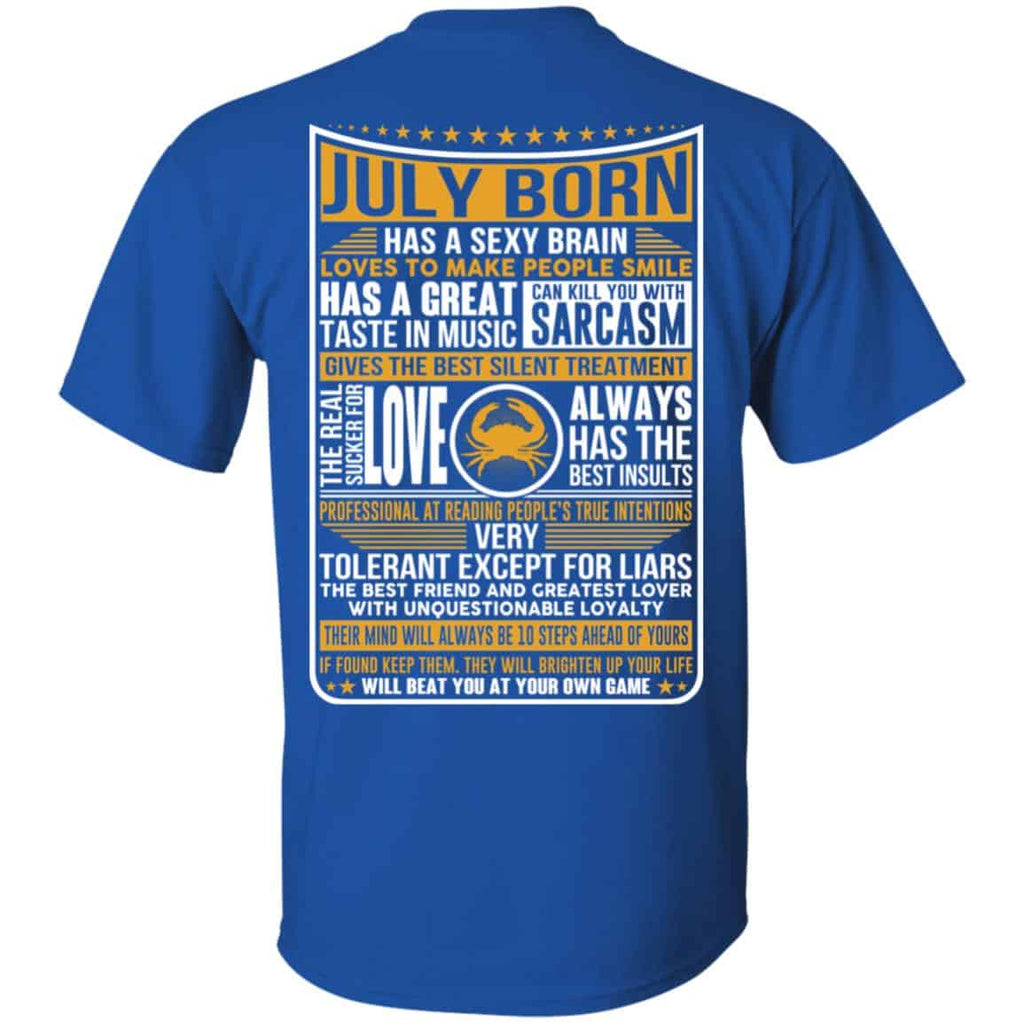 July Born Has A Sexy Brain Loves To Make People Smile s, , Tank Unisex