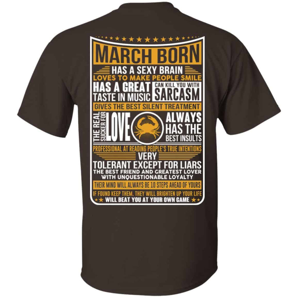 March Born Has A Sexy Brain Loves To Make People Smile s, , Tank Unisex