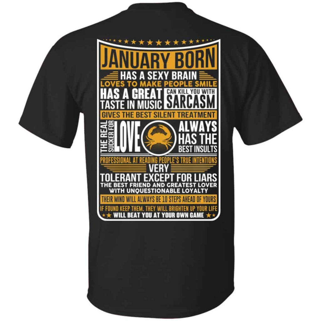 January Born Has A Sexy Brain Loves To Make People Smile s, , Tank Unisex