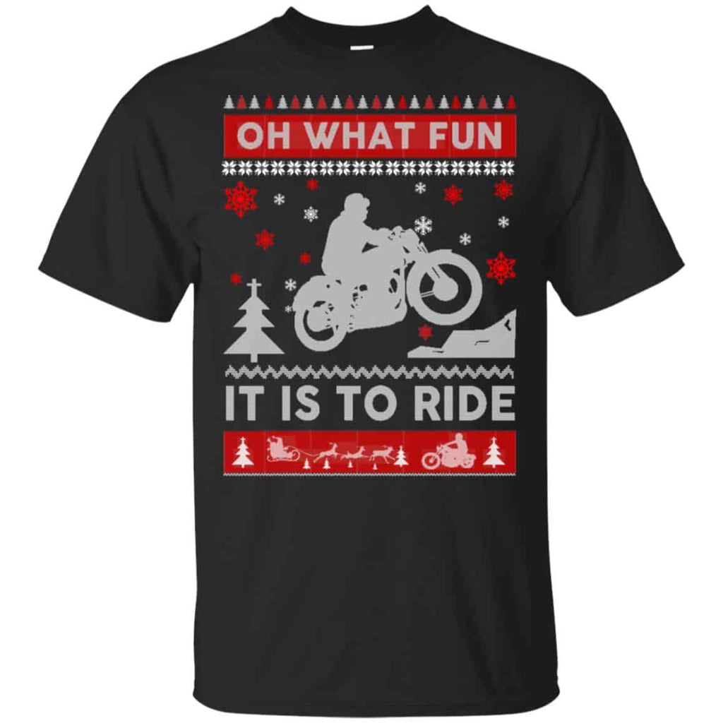 Motorcycle Sweater Christmas Oh What Fun It Is To Ride s, , Sweater Unisex