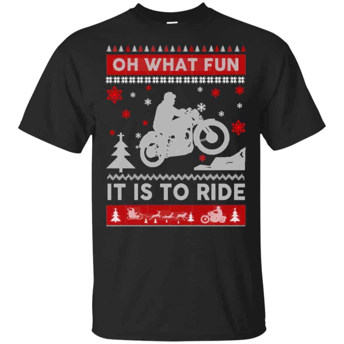 Motorcycle Sweater Christmas Oh What Fun It Is To Ride s, , Sweater Unisex