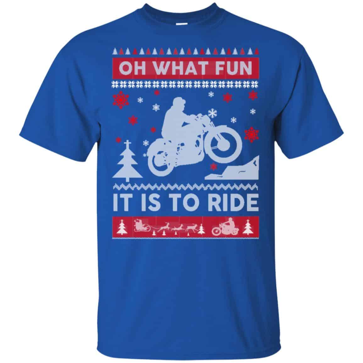 Motorcycle Sweater Christmas Oh What Fun It Is To Ride s, , Sweater Unisex