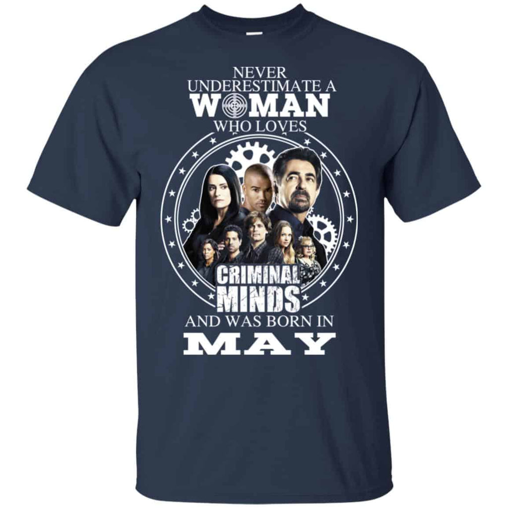 Never Underestimate A Woman Who Loves Criminal Minds And Was Born In May s, , Tank