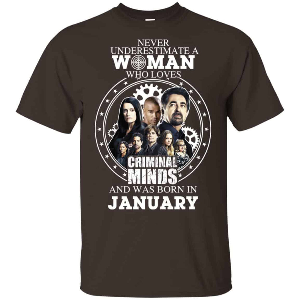 Never Underestimate A Woman Who Loves Criminal Minds And Was Born In January s, , Tank