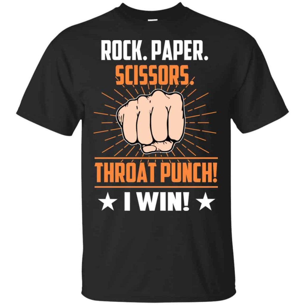 Rock Paper Scissors Throat Punch I Win s, , Tank Unisex