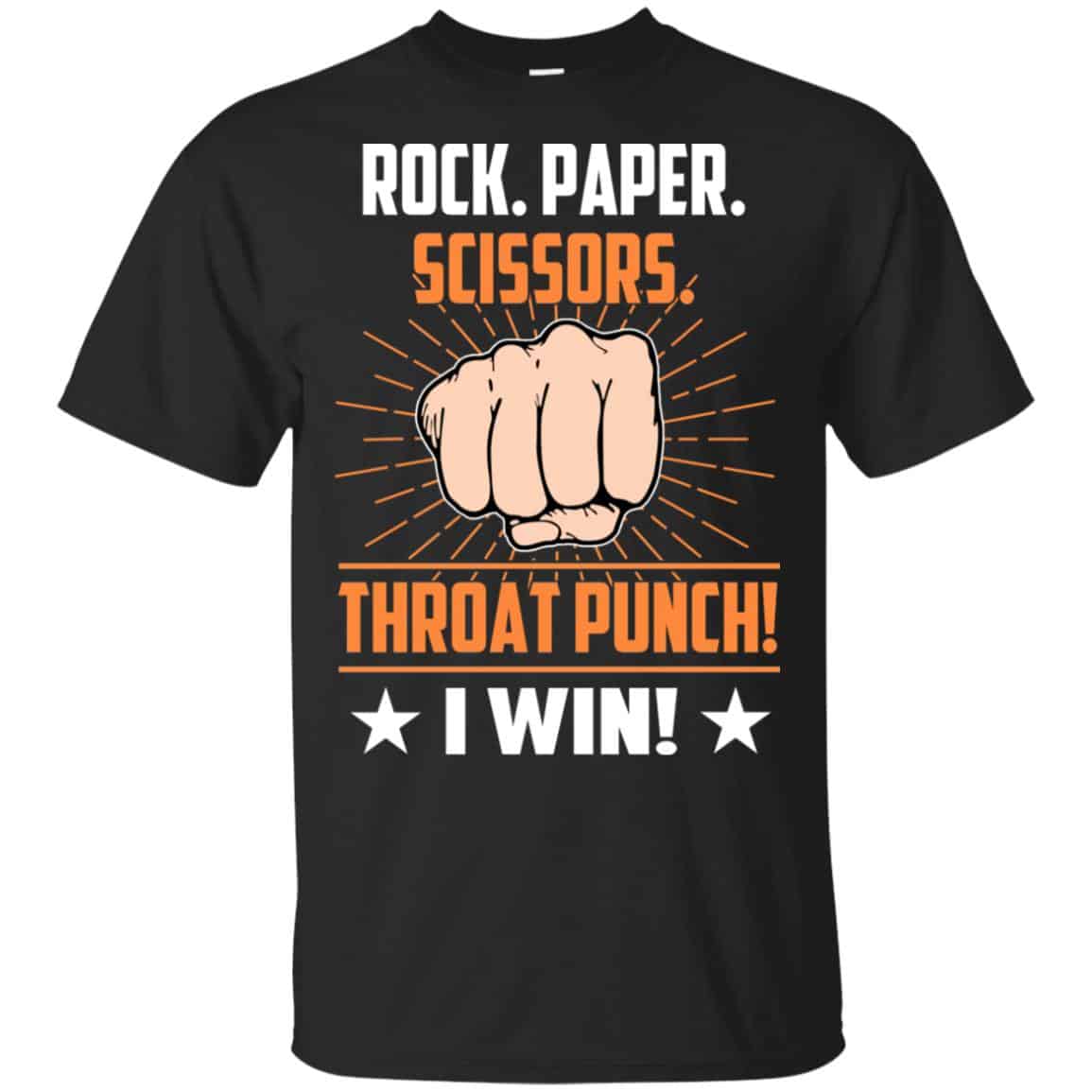 Rock Paper Scissors Throat Punch I Win s, , Tank Unisex