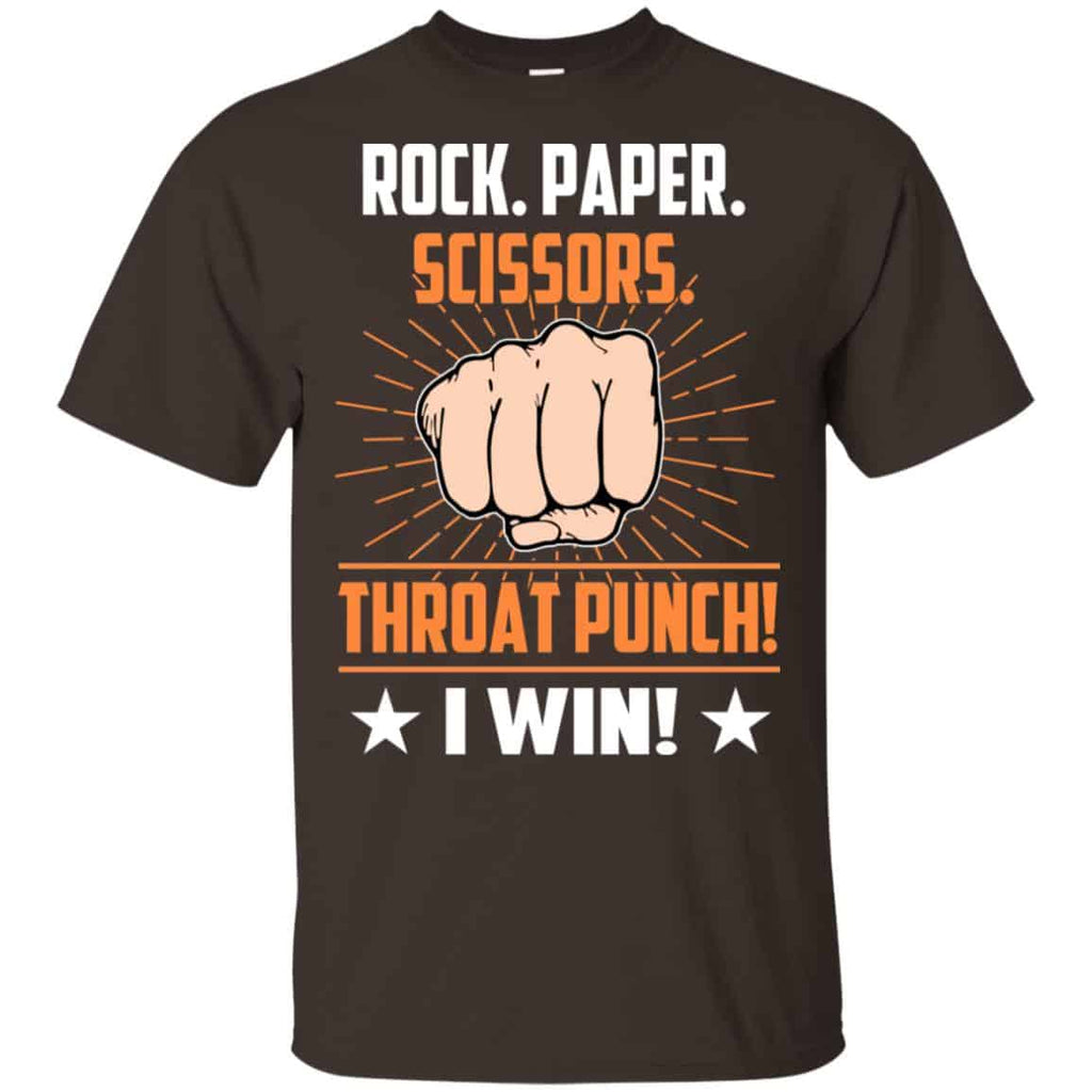 Rock Paper Scissors Throat Punch I Win s, , Tank Unisex