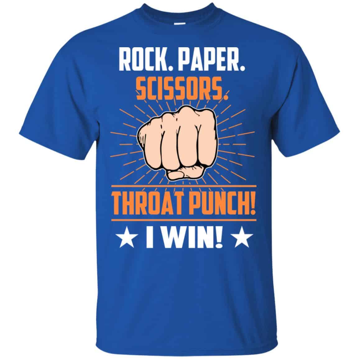 Rock Paper Scissors Throat Punch I Win s, , Tank Unisex