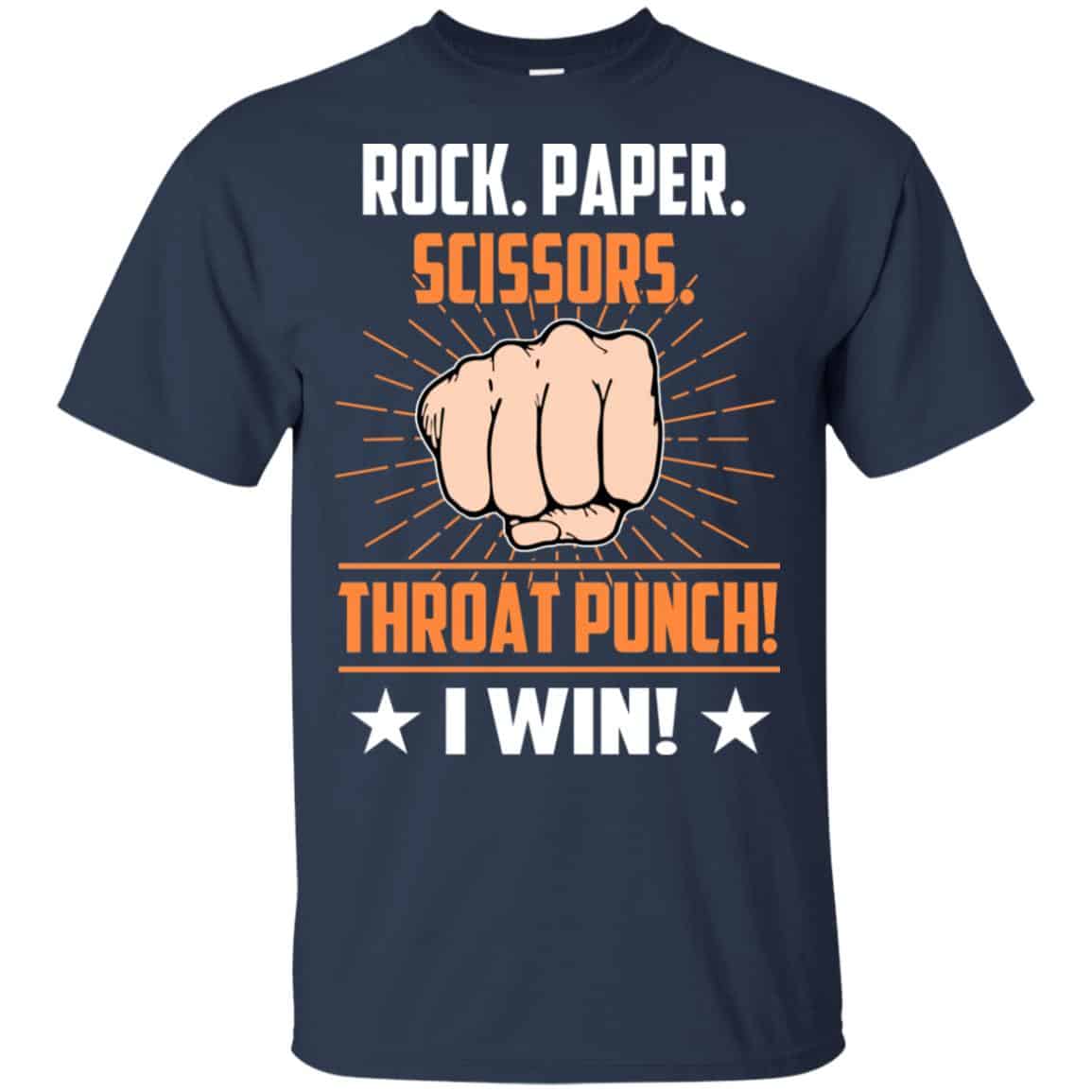 Rock Paper Scissors Throat Punch I Win s, , Tank Unisex