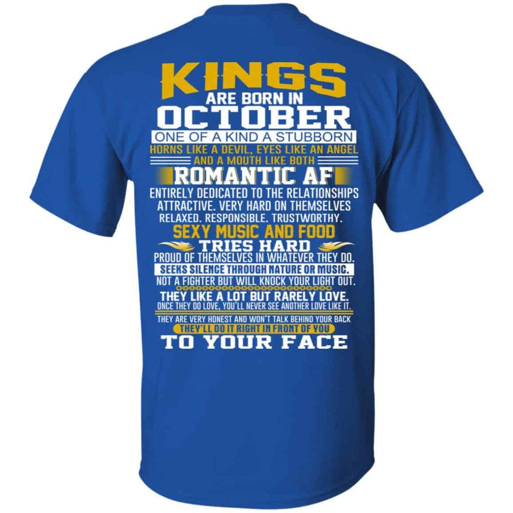 Kings Are Born In October One Of A Kind A Stubborn s, , Tank Unisex