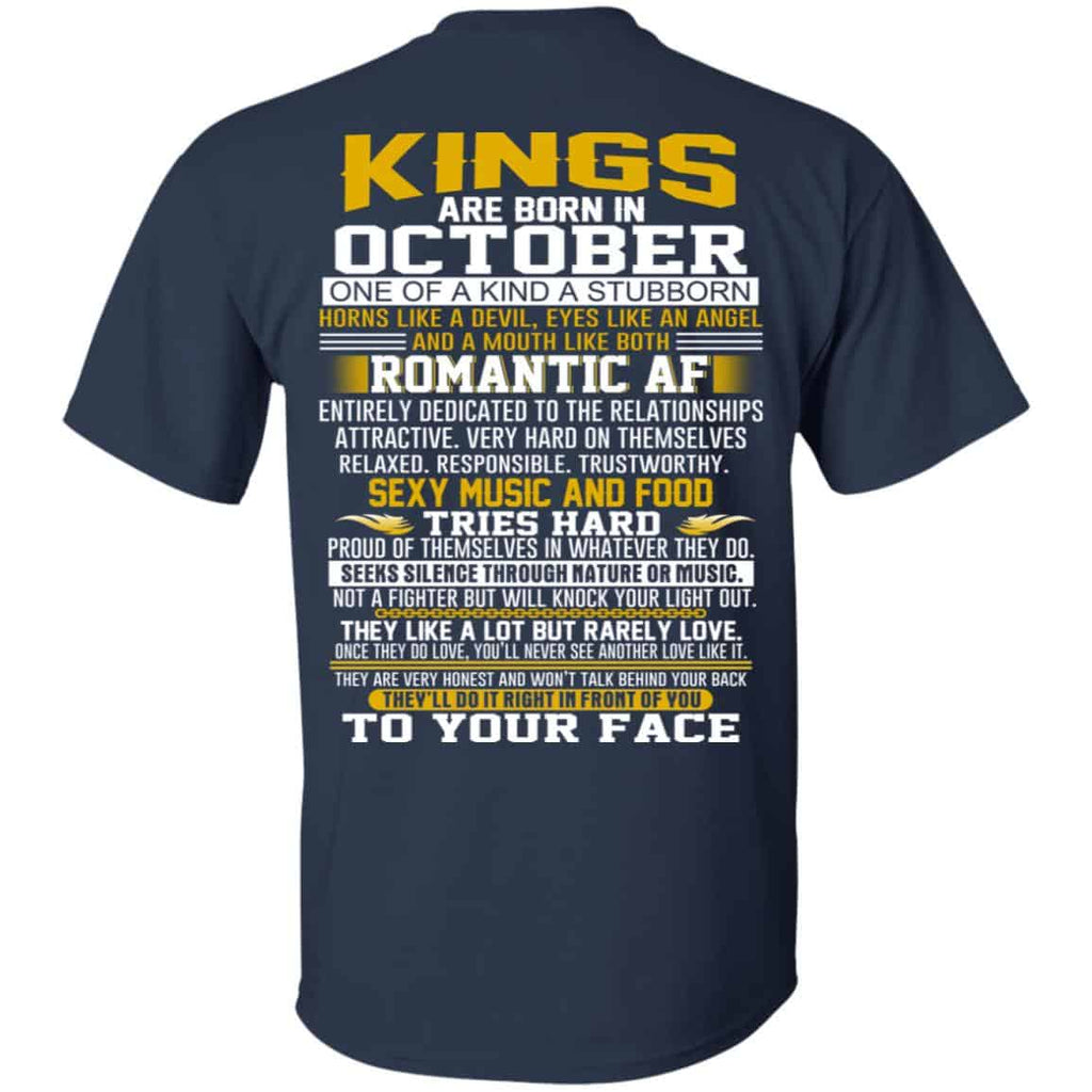 Kings Are Born In October One Of A Kind A Stubborn s, , Tank Unisex