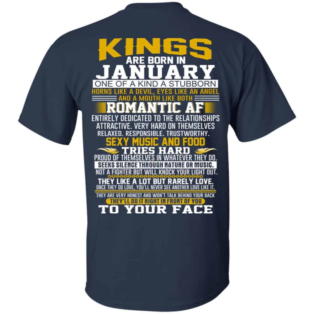 Kings Are Born In January One Of A Kind A Stubborn s, , Tank Unisex