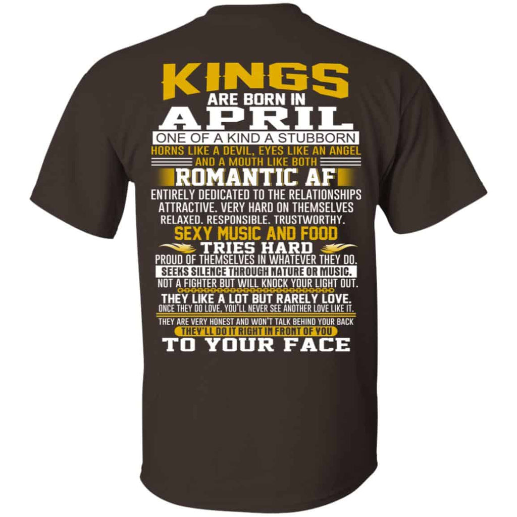 Kings Are Born In April One Of A Kind A Stubborn s, , Tank Unisex