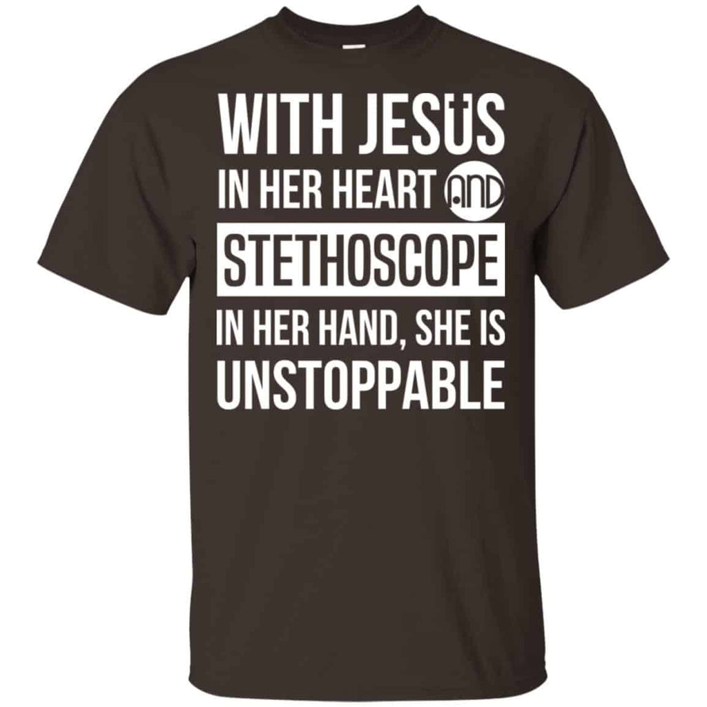 With Jesus In Her Heart And Stethoscope In Her Hand She Is Unstoppable s, , Tank