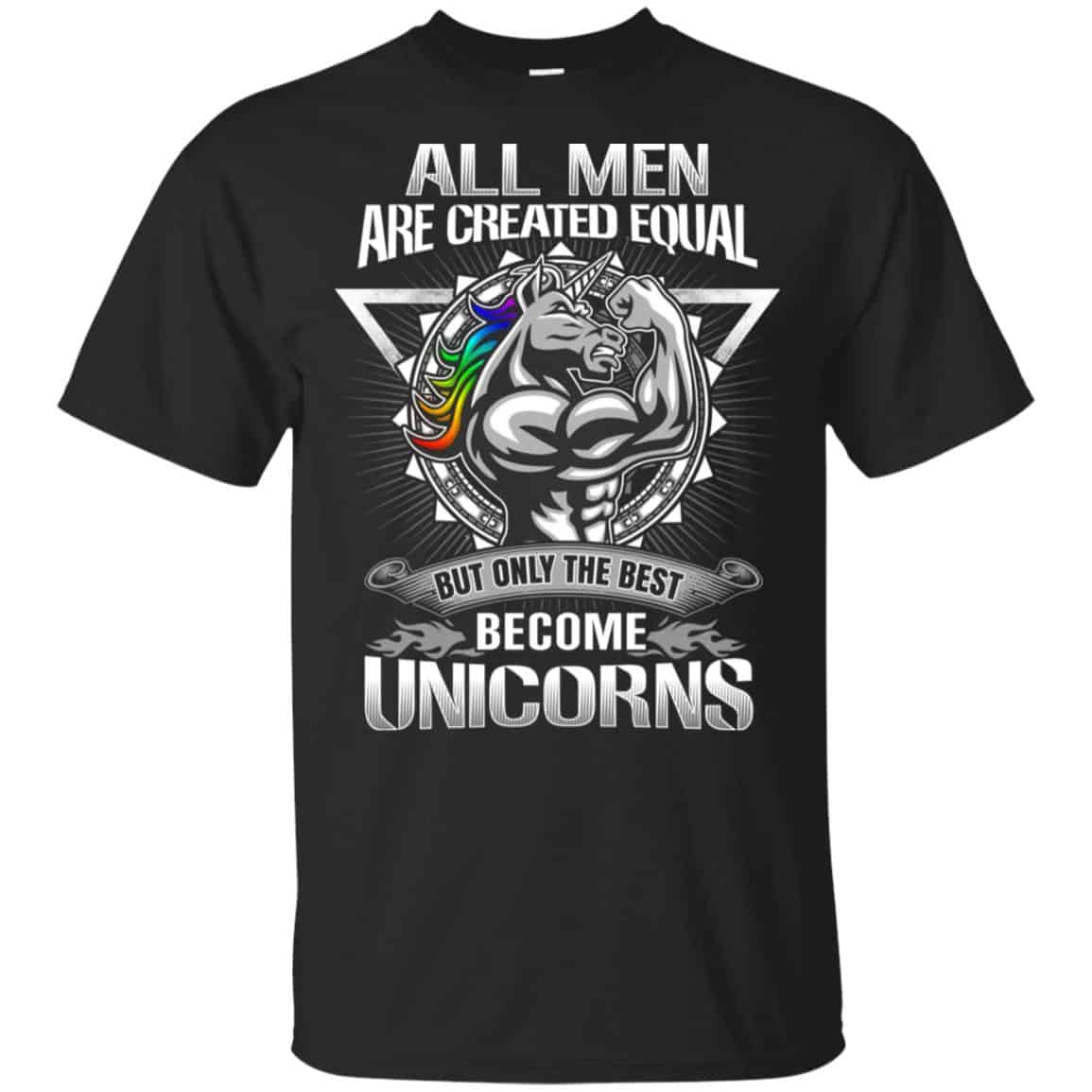All Men Created Equal But Only The Best Become Unicorns s, , Tank Unisex
