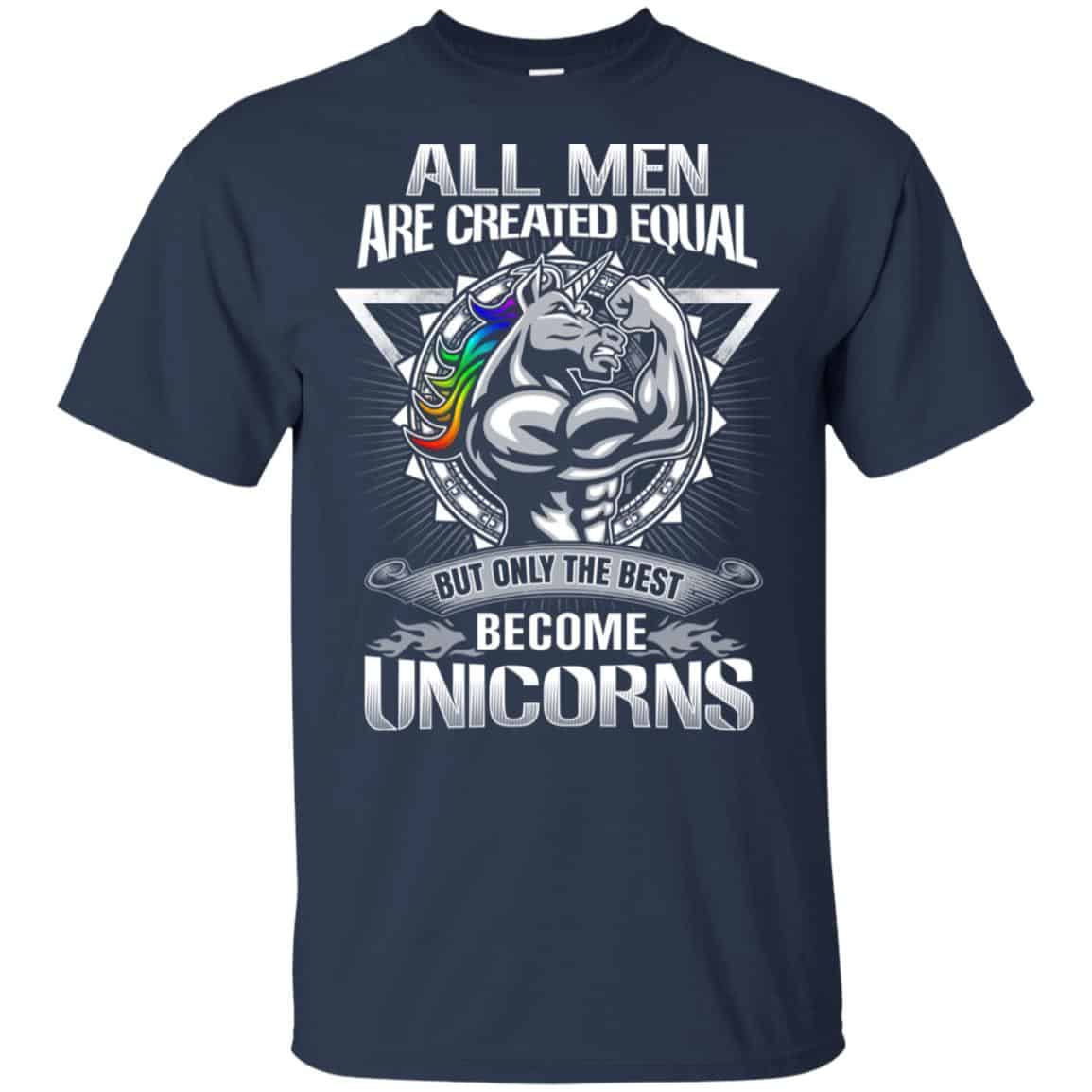 All Men Created Equal But Only The Best Become Unicorns s, , Tank Unisex