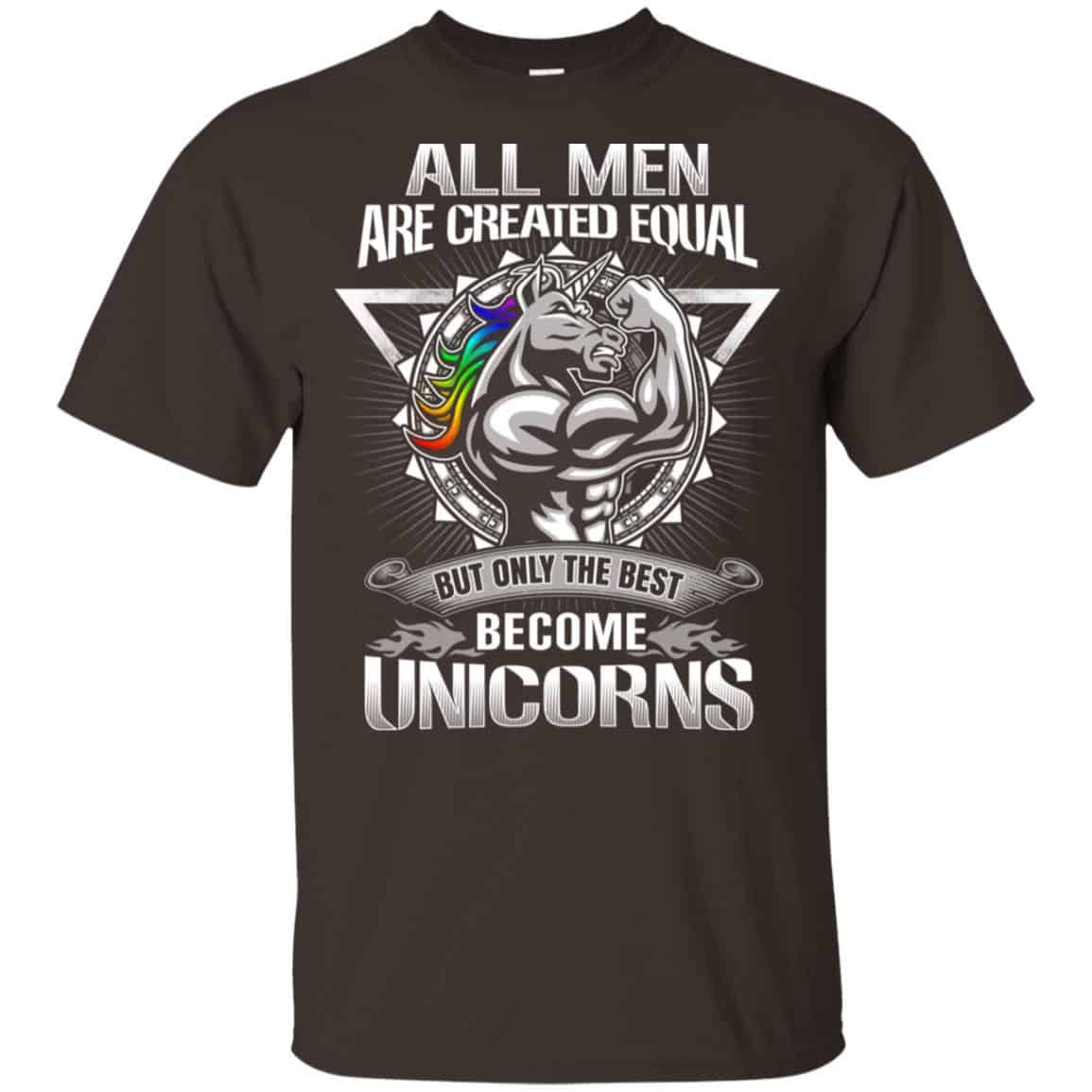 All Men Created Equal But Only The Best Become Unicorns s, , Tank Unisex