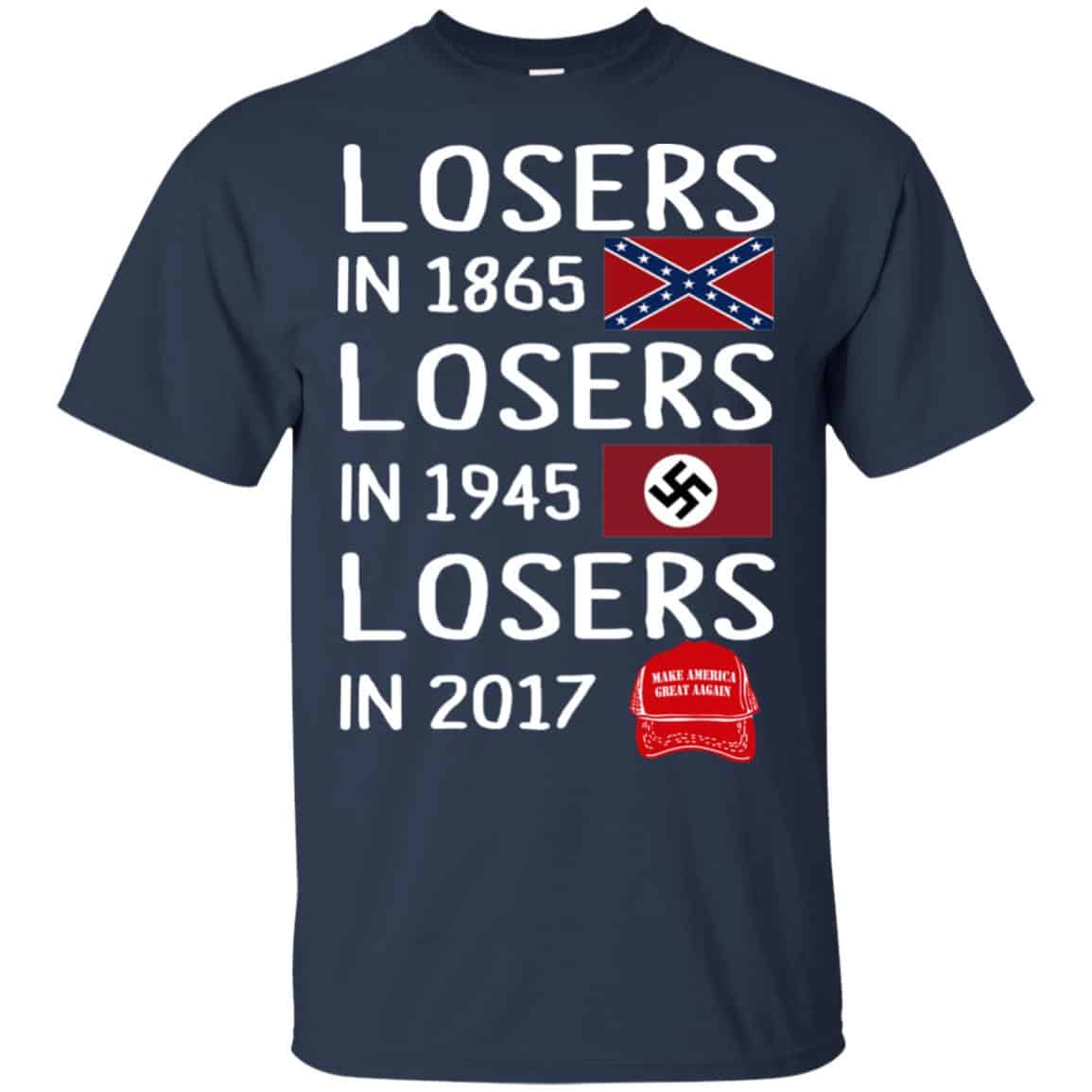 Losers In 1865 Losers In 1945 Losers In 2017 Shirt, , Tank Unisex