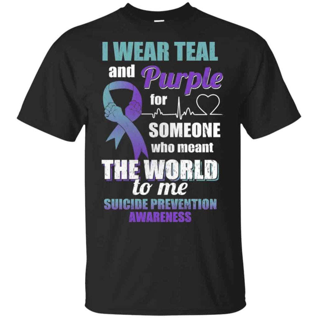 I Wear Teal And Purple For Someone Who Meant The World To Me Suicide Prevention Awareness s, , Tank