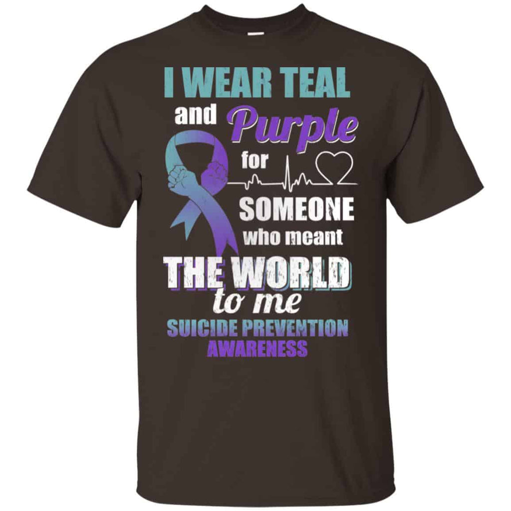 I Wear Teal And Purple For Someone Who Meant The World To Me Suicide Prevention Awareness s, , Tank