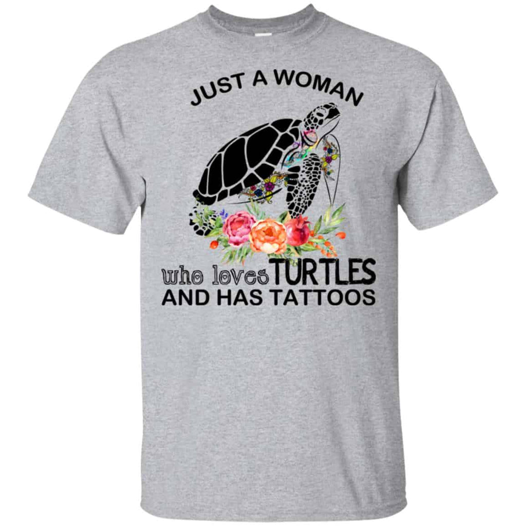 Just A Woman Who Loves Turtles And Has Tattoos s, , Tank Unisex